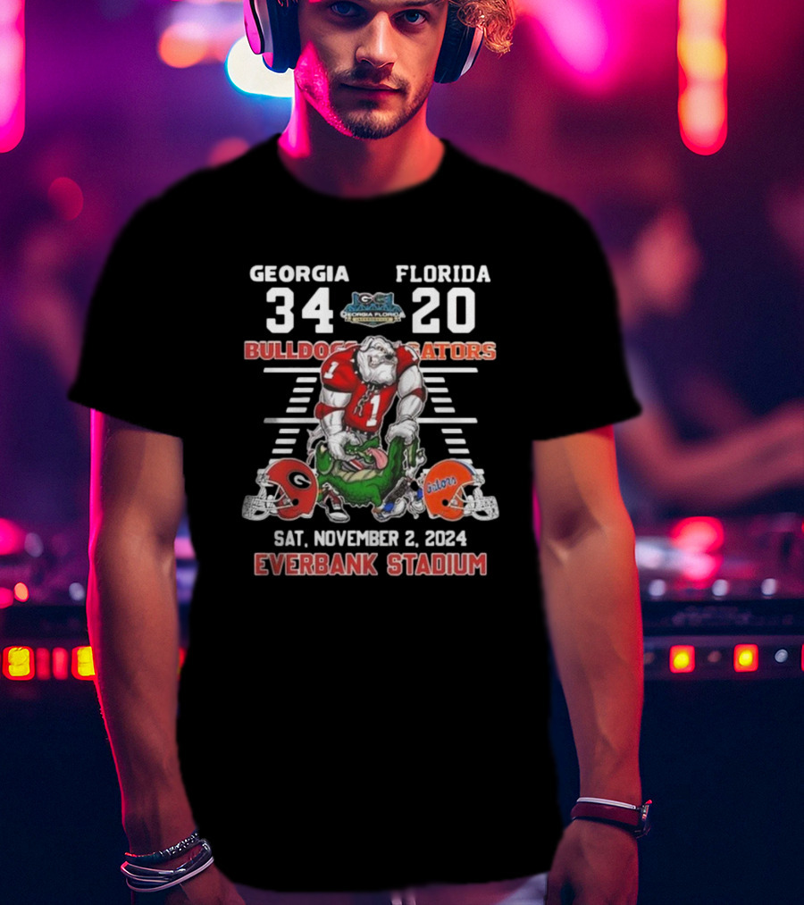 Georgia Bulldogs 34 Florida Gators 20 Everbank Stadium November 2, T-Shirt