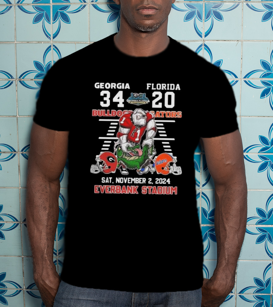 Georgia Bulldogs 34 Florida Gators 20 Everbank Stadium November 2, T-Shirt