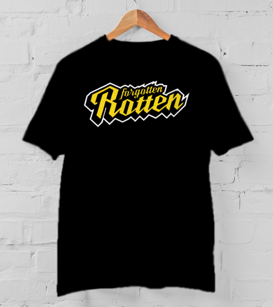 Forgotten Rotten Team Vintage Style Bold Yellow Typography T-Shirt