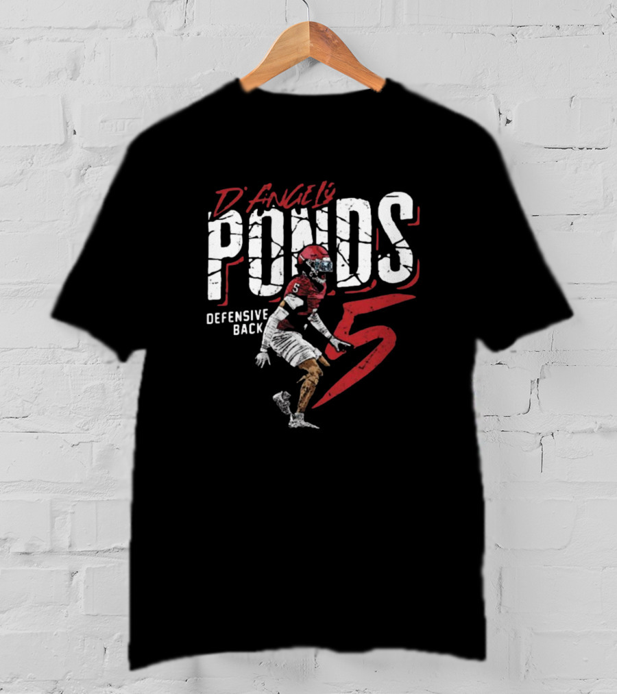 D'Angelo Ponds Defensive Back Indiana Hoosiers Number 5 College Football Player T-Shirt
