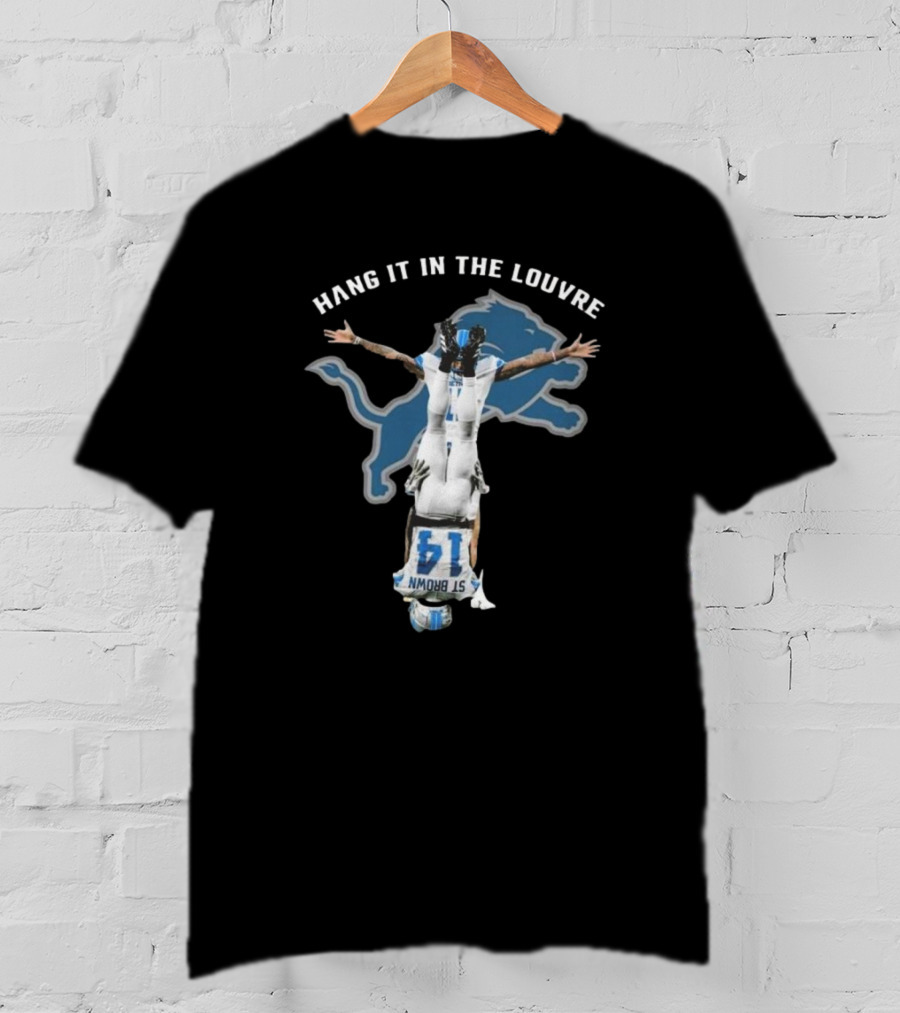 Hang It In The Louvre Detroit Lions St. Brown T-Shirt