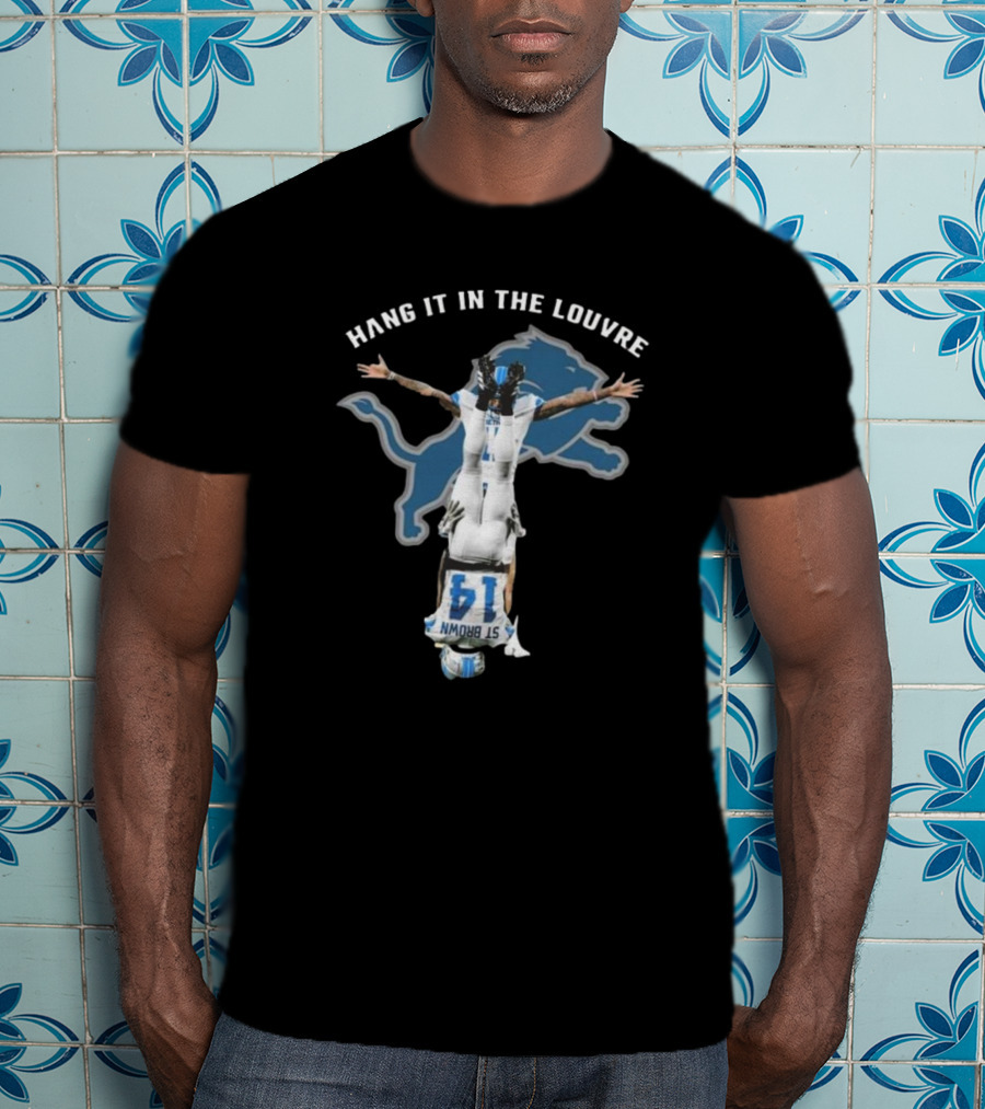 Hang It In The Louvre Detroit Lions St. Brown T-Shirt