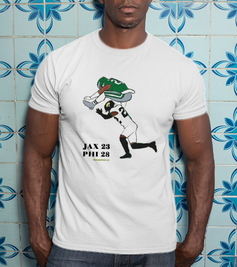 Jax 23 Phi 28 Philadelphia Eagles Saquon Barkley No-Look Hurdle NFL T-Shirt