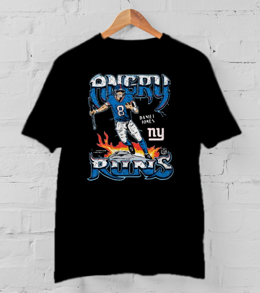 Angry Runs Daniel Jones New York Giants NFL T-Shirt