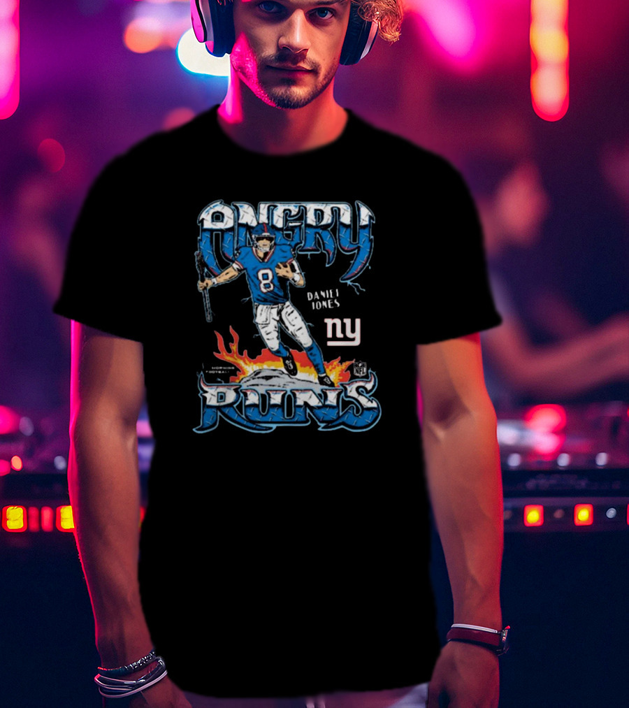 Angry Runs Daniel Jones New York Giants NFL T-Shirt