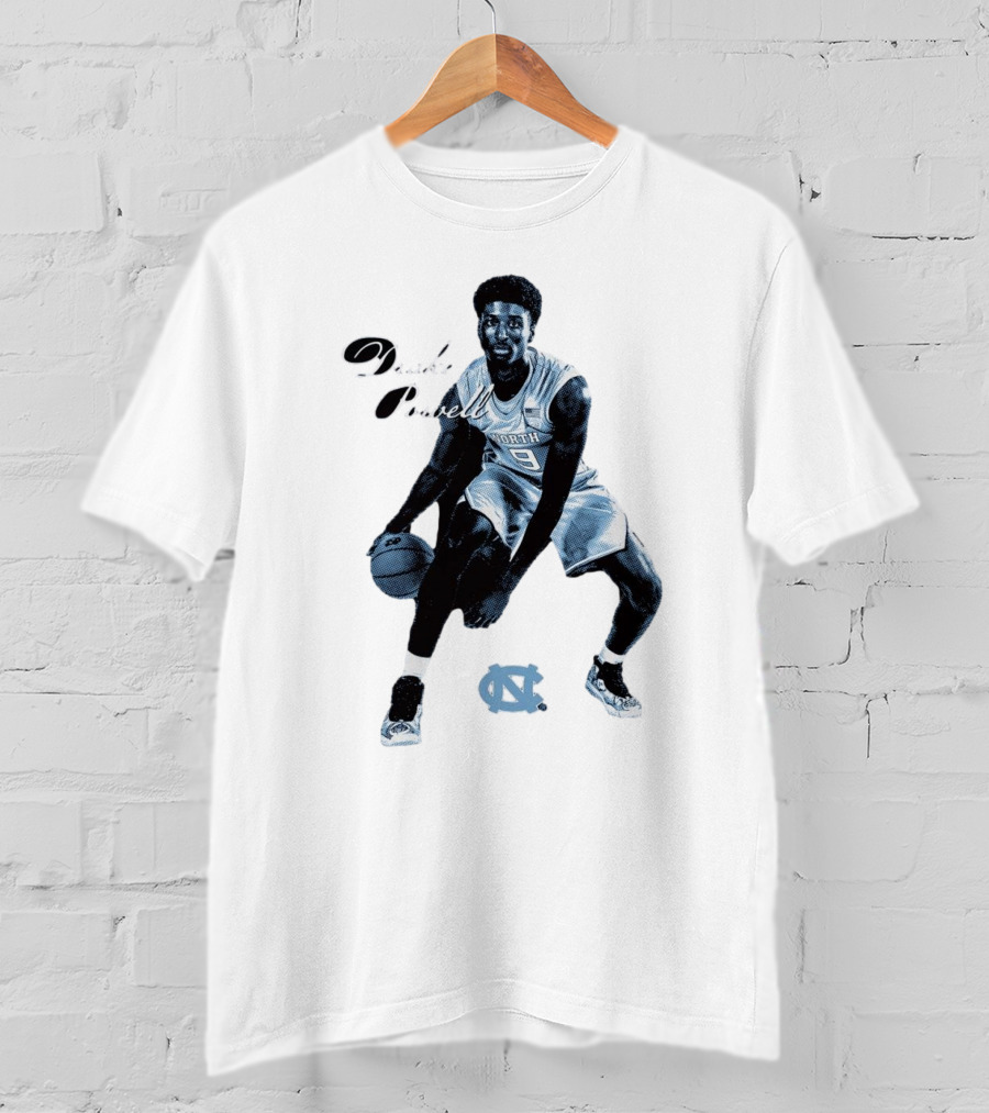 Drake Powell North Carolina Tar Heels Basketball Player With UNC T-Shirt