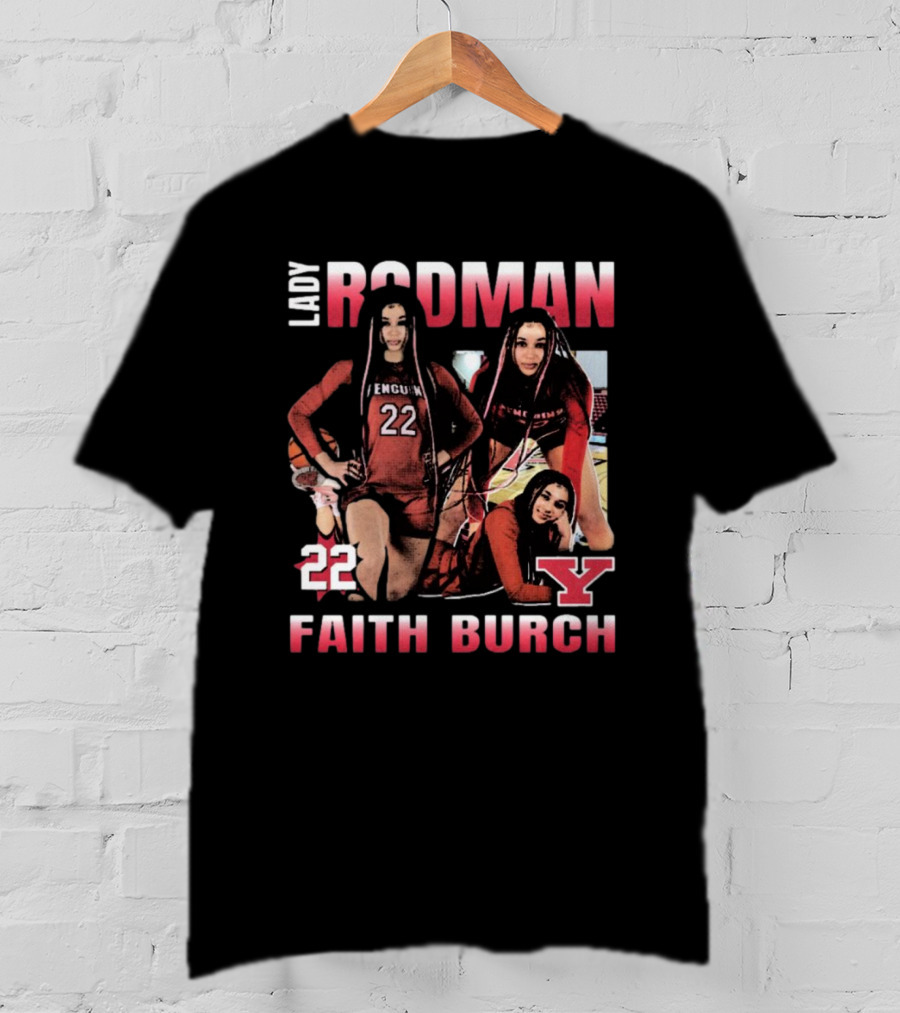 Lady Rodman Faith Burch Youngstown State Penguins 22 T-Shirt