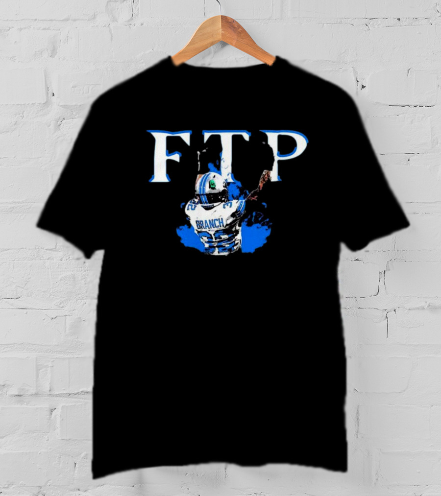 FTP Brian Branch Detroit Lions NFL Player Back Jersey T-Shirt