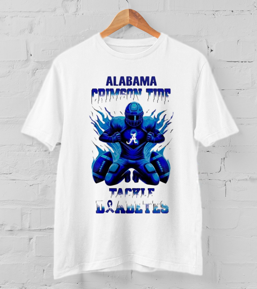Alabama Crimson Tide Football Tackle Diabetes Awareness Month November T-Shirt