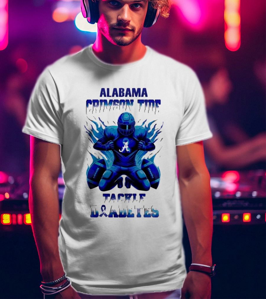 Alabama Crimson Tide Football Tackle Diabetes Awareness Month November T-Shirt