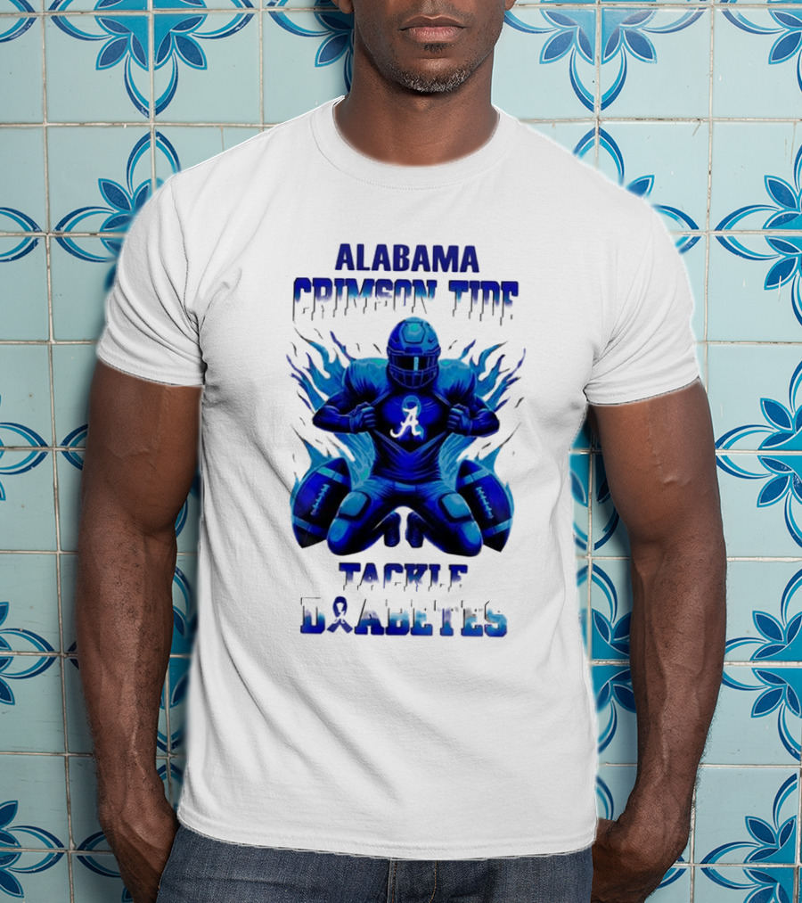 Alabama Crimson Tide Football Tackle Diabetes Awareness Month November T-Shirt