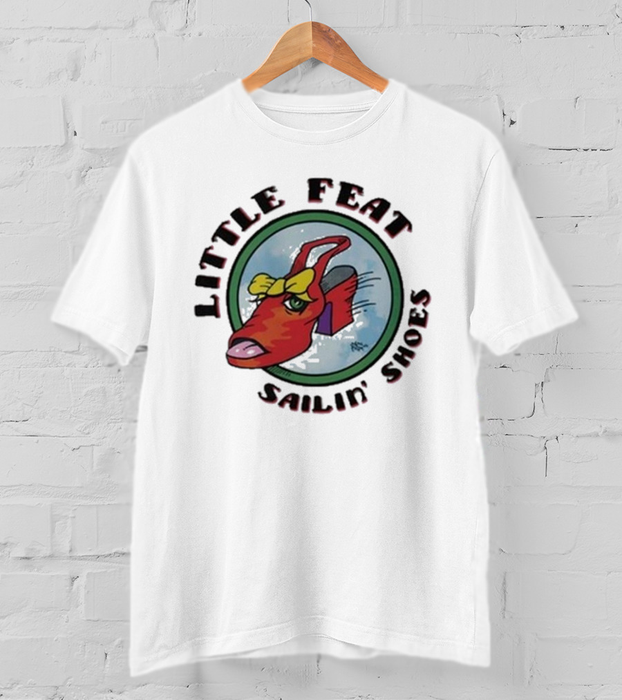 Little Feat Sailin’ Shoes Bow Tie Red Shoe T-Shirt