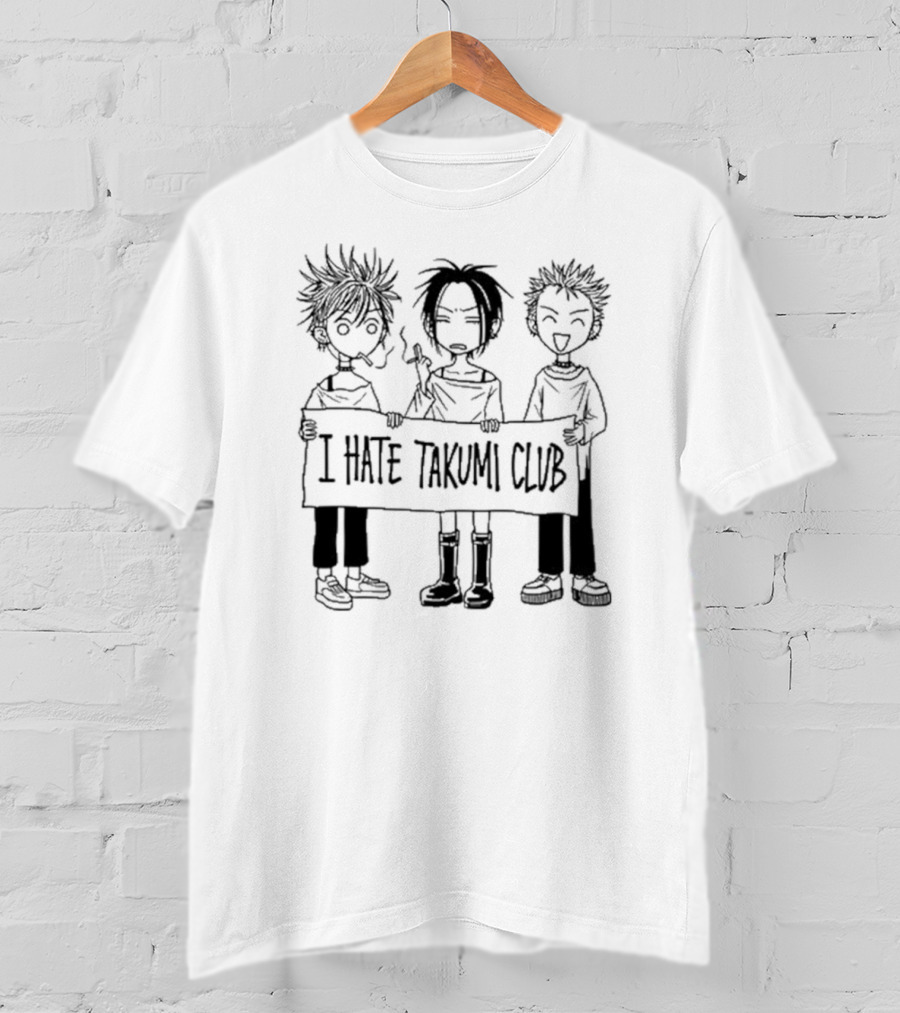 Yazawa Disciple I Hate Takumi Club Manga Characters T-Shirt