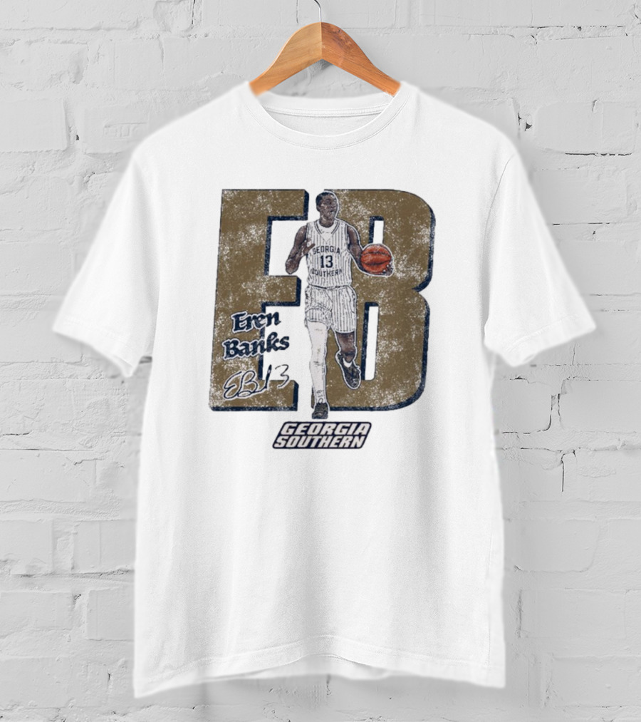 Eren Banks EB13 Georgia Southern Vintage Basketball Cartoon T-Shirt