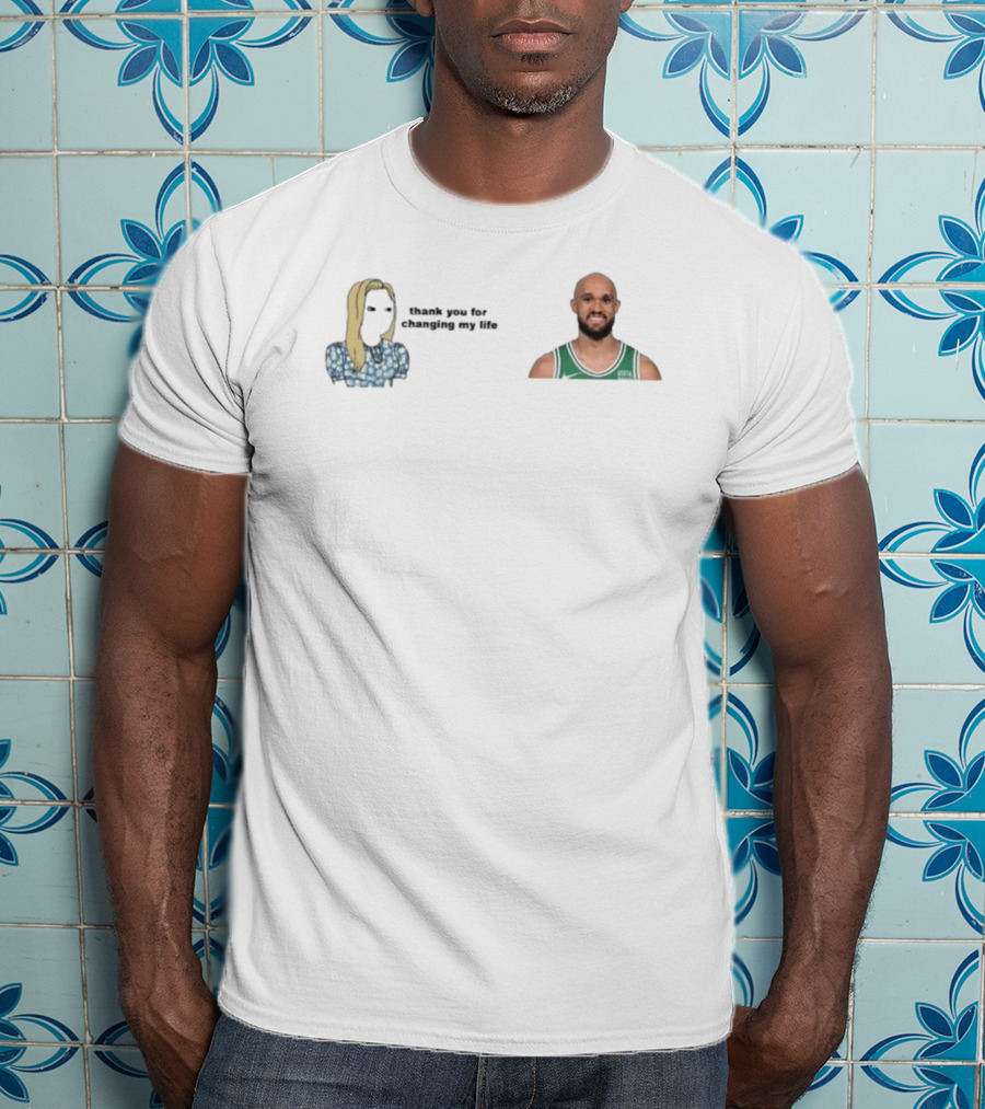 Thank You For Changing My Life Derrick White Boston Celtics NBA T-Shirt