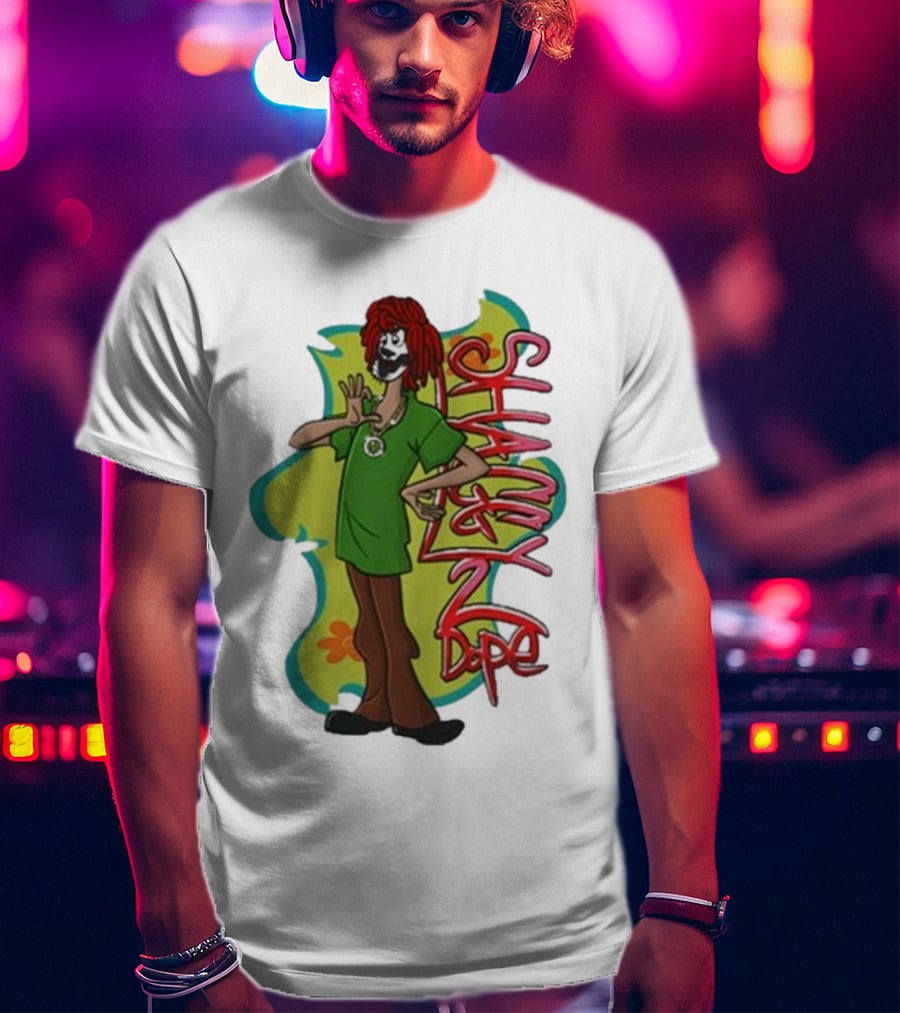 Shaggy 2 Dope Cartoon Character With Green T-Shirt