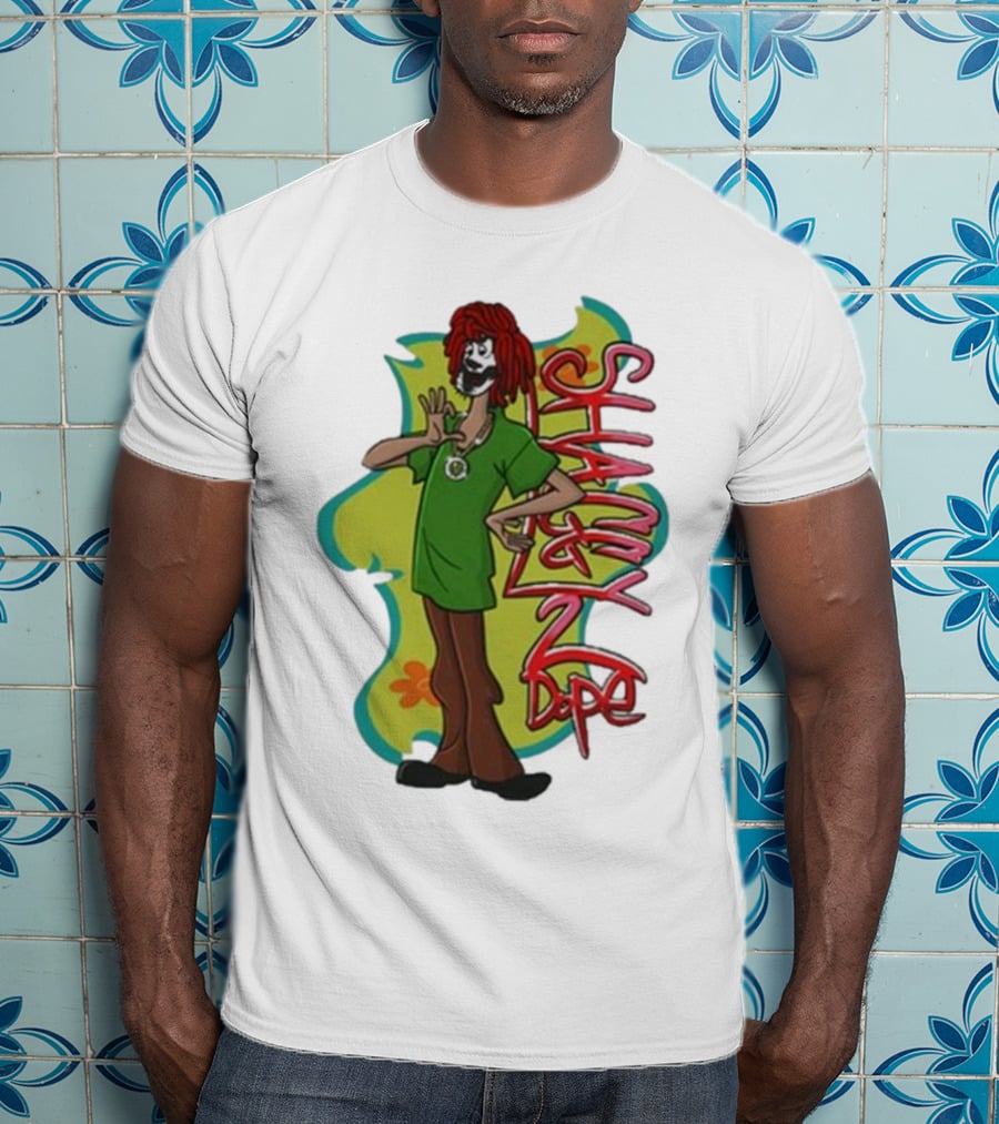 Shaggy 2 Dope Cartoon Character With Green T-Shirt