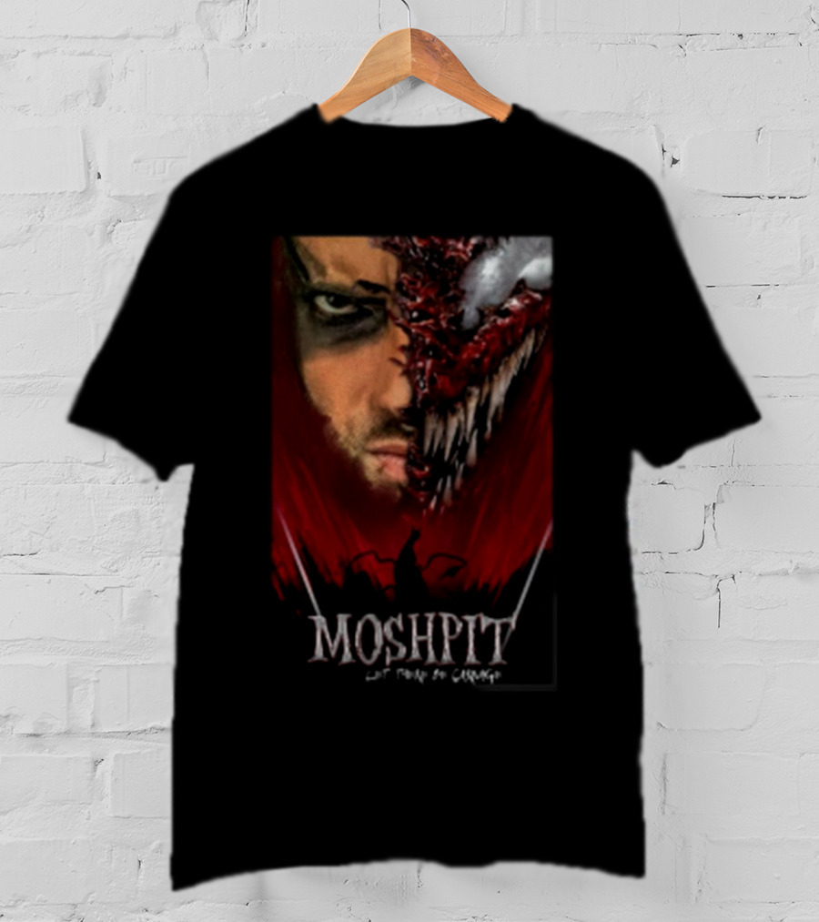 MOSHPIT Let There Be Carnage Half Human Half Monster Face T-Shirt