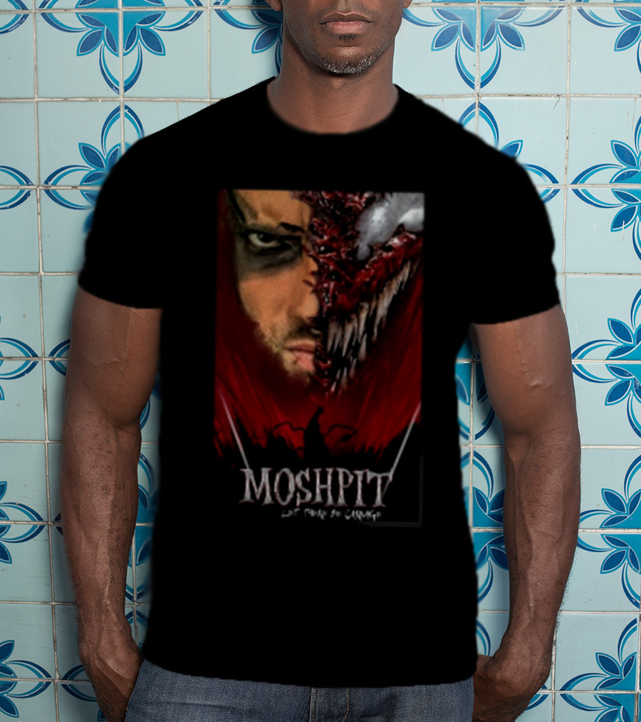 MOSHPIT Let There Be Carnage Half Human Half Monster Face T-Shirt