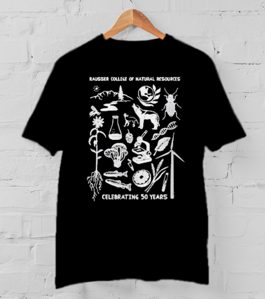 Rausser College Of Natural Resources Celebrating 50 Years Nature Science Wildlife Conservation T-Shirt