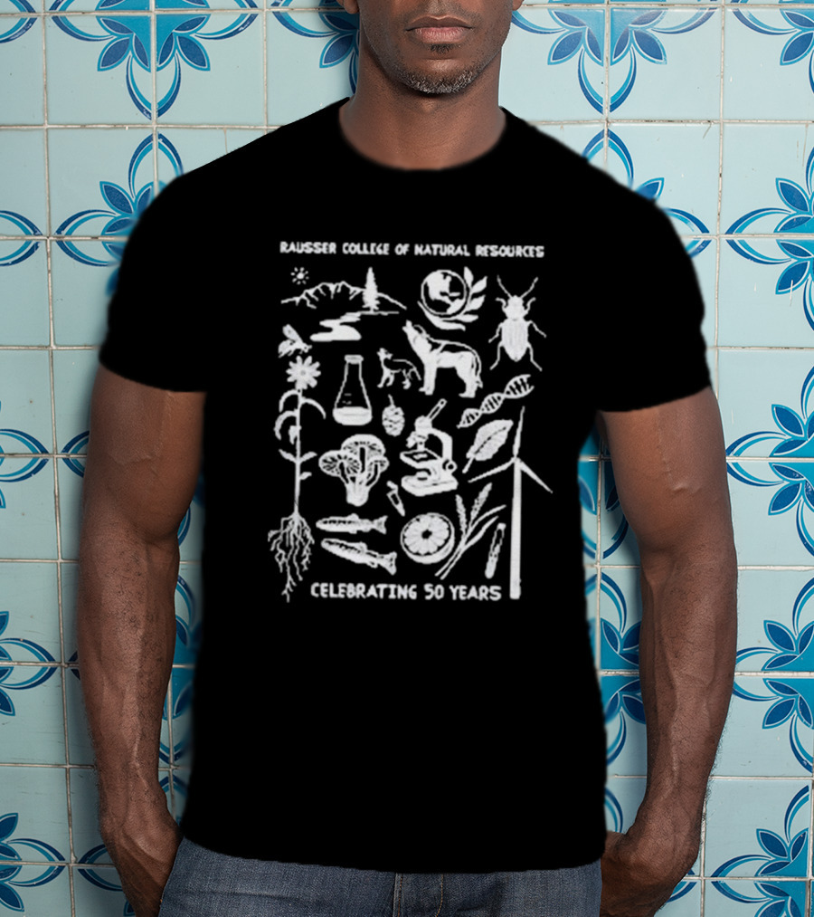 Rausser College Of Natural Resources Celebrating 50 Years Nature Science Wildlife Conservation T-Shirt