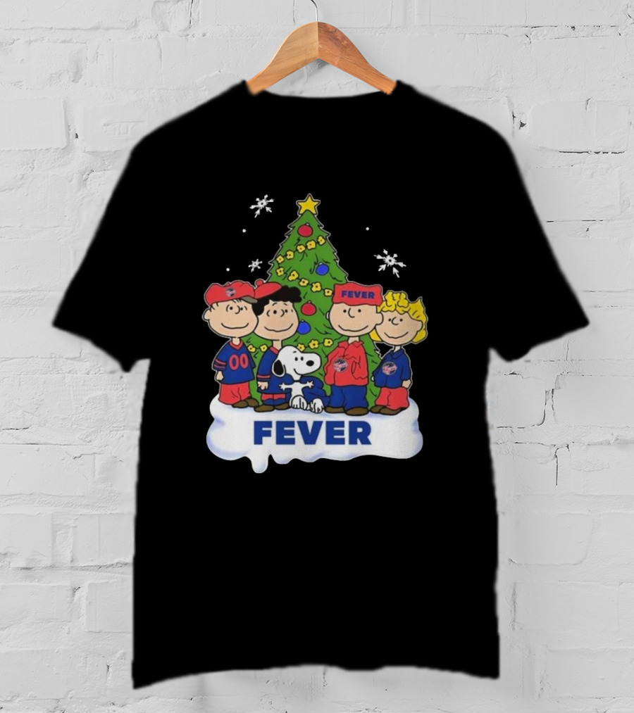 Indiana Fever Snoopy Peanuts Christmas T-Shirt