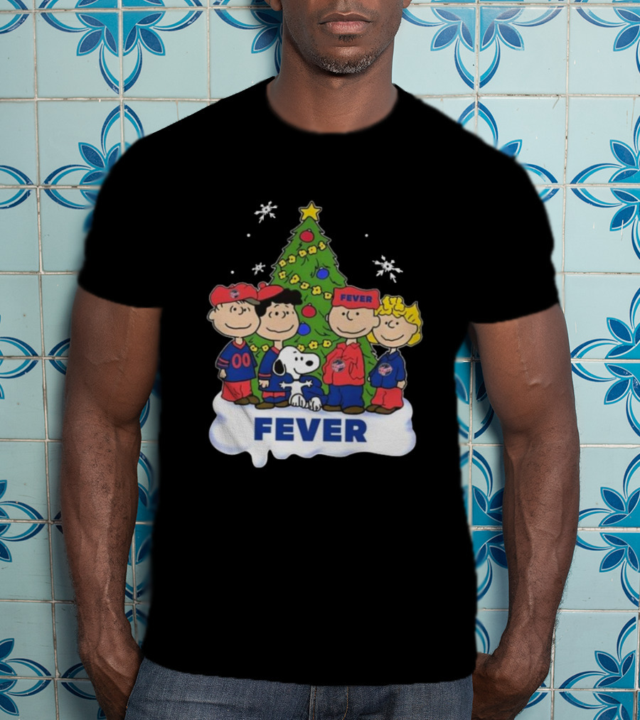 Indiana Fever Snoopy Peanuts Christmas T-Shirt