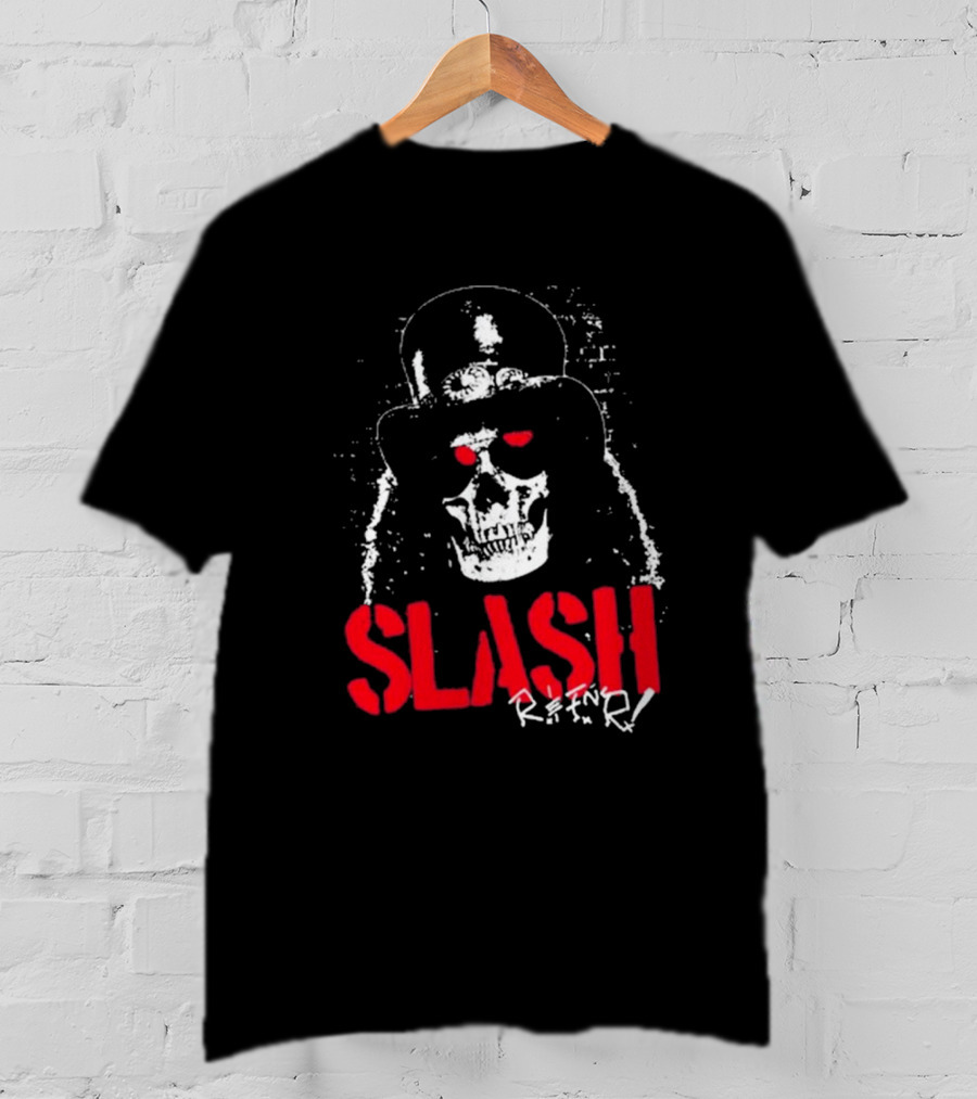Slash Reaper Skull Top Hat Grunge T-Shirt