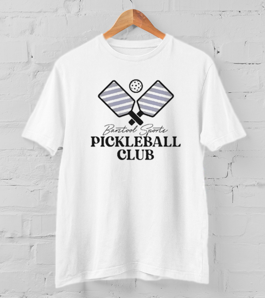 Pickleball Club Paddle Graphic Raw Hem T-Shirt