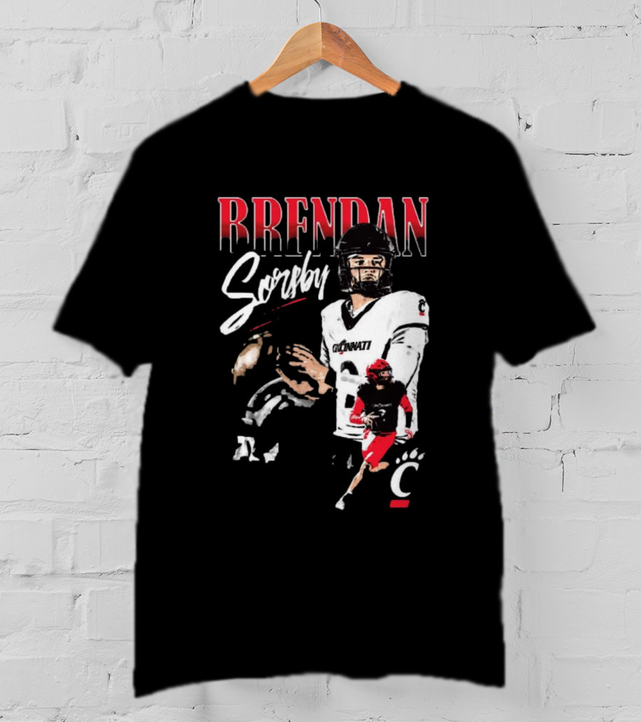 Brendan Sorsby Cincinnati Bearcats NCAA Football Player T-Shirt