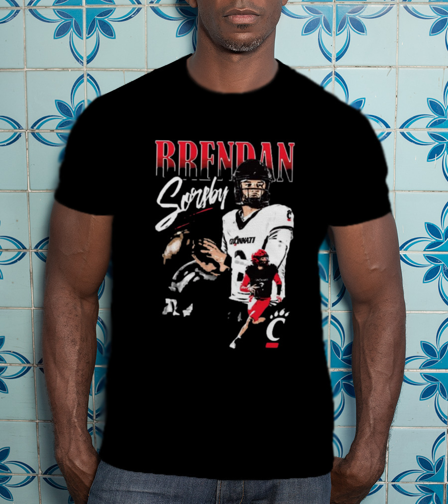 Brendan Sorsby Cincinnati Bearcats NCAA Football Player T-Shirt