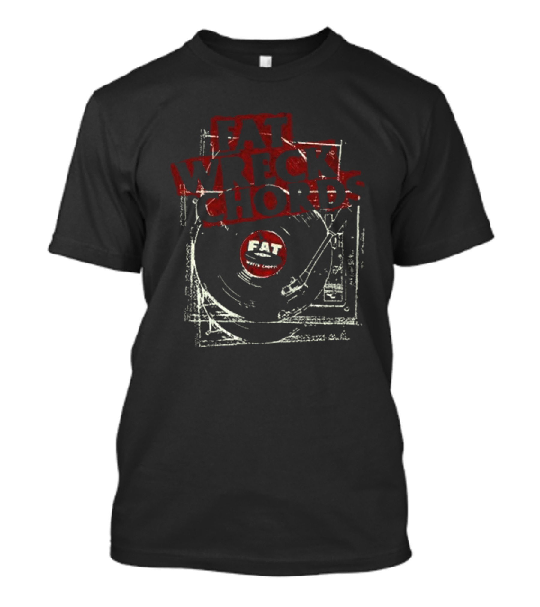 Fat Wreck Chords Turntable Vinyl Record Player FAT T-Shirt