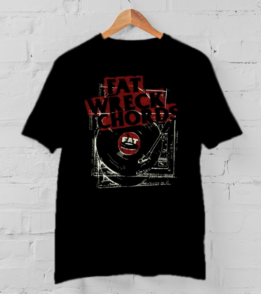 Fat Wreck Chords Turntable Vinyl Record Player FAT T-Shirt