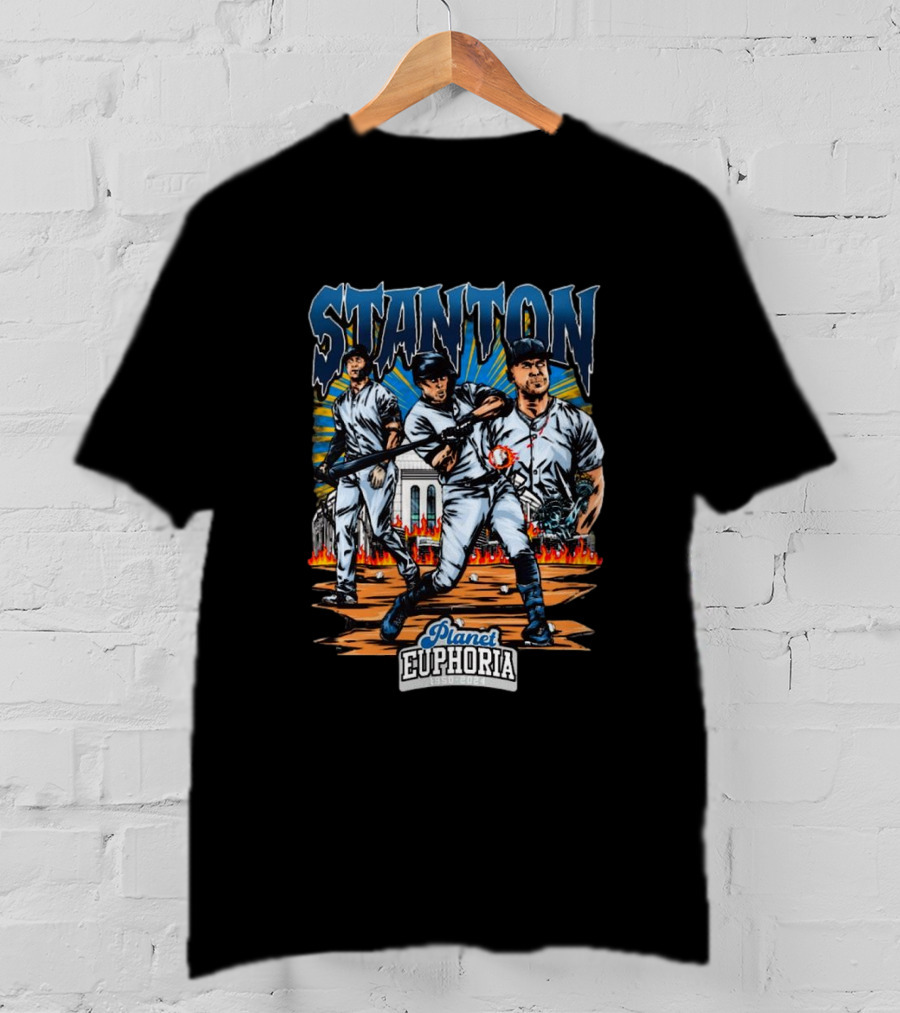 Giancarlo Stanton New York Yankees Planet Euphoria Stadium Firestorm T-Shirt
