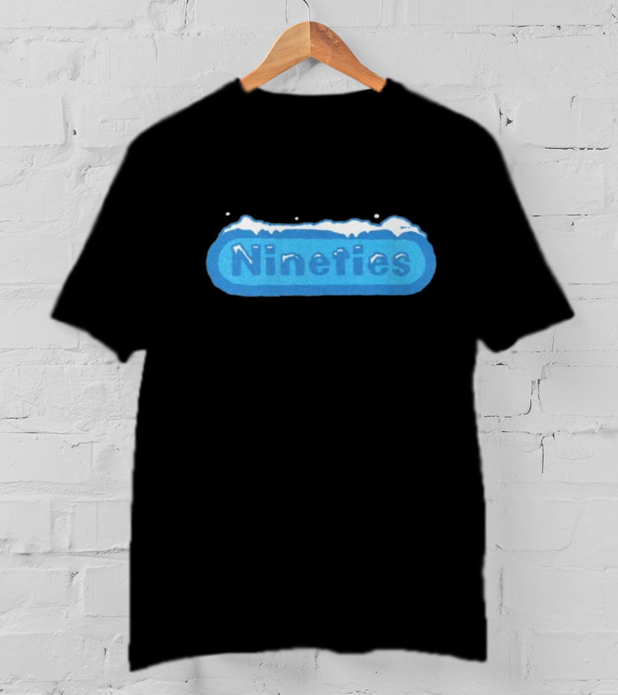 Nineties Logo Snowy Happy Christmas T-Shirt