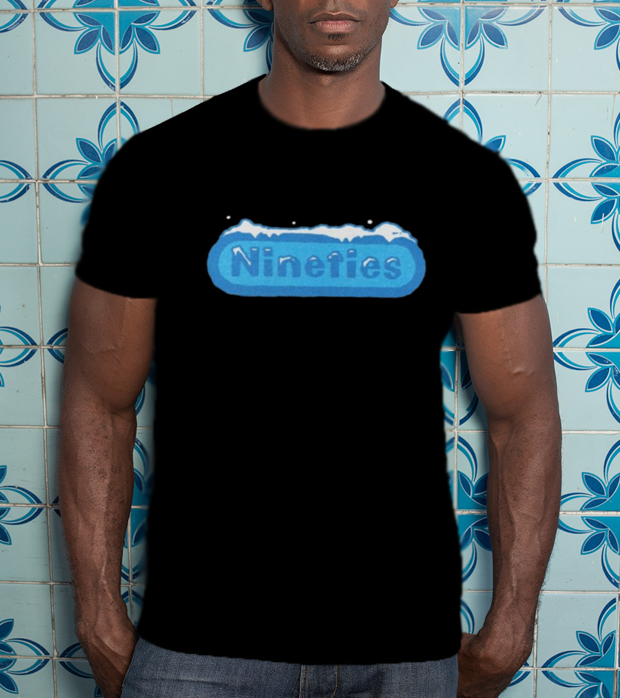 Nineties Logo Snowy Happy Christmas T-Shirt