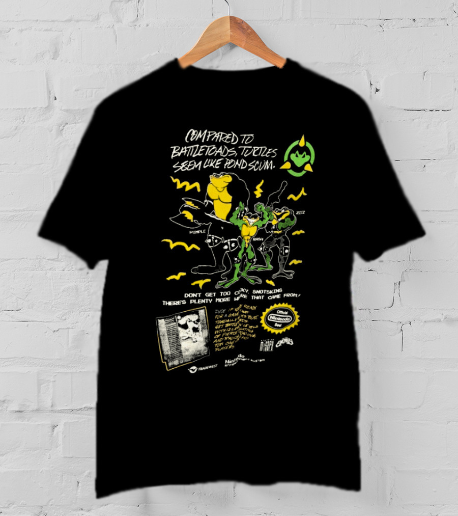 Compared To Battletoads Turtles Seem Like Pond Scum Press Play To Start Nintendo Entertainment System Ultra Game Players T-Shirt