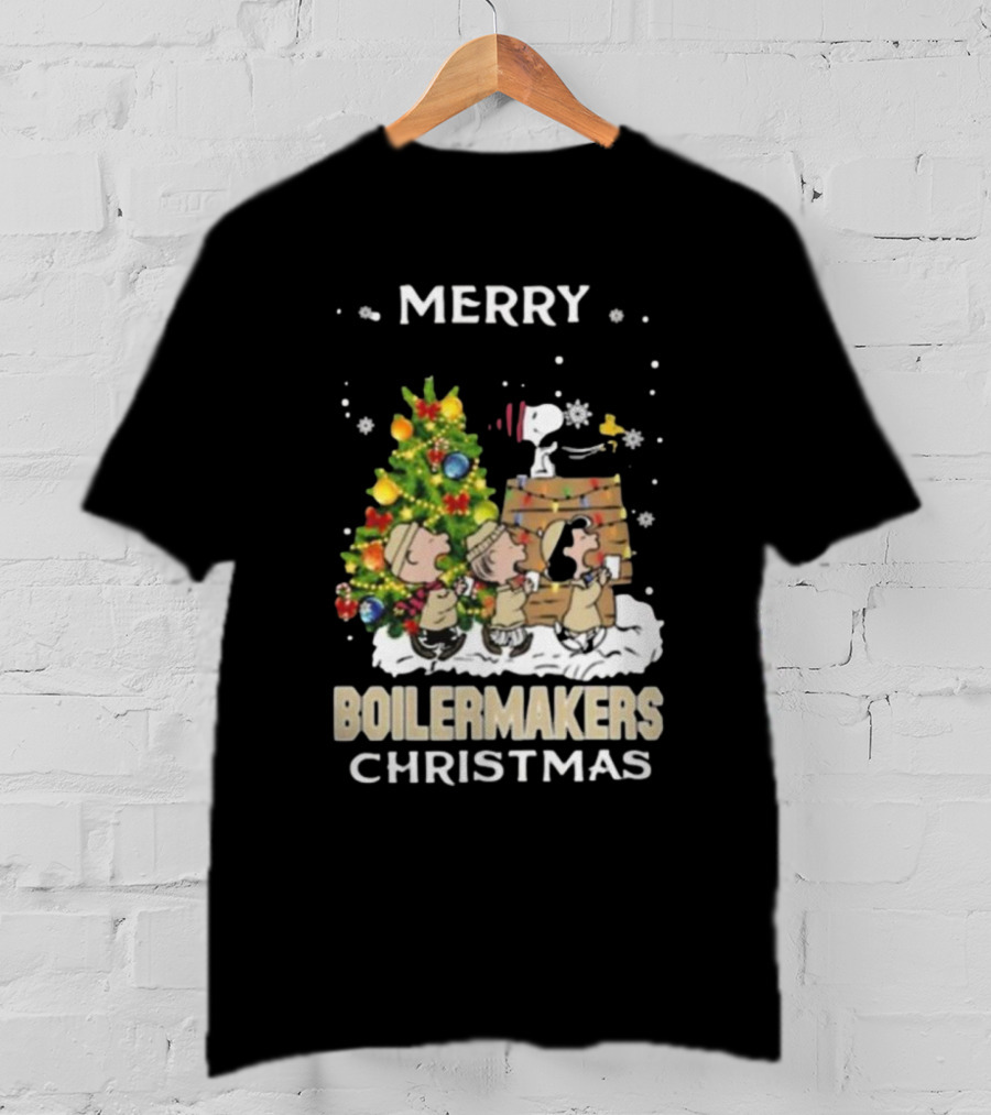 Merry Boilermakers Christmas Snoopy And Friends T-Shirt