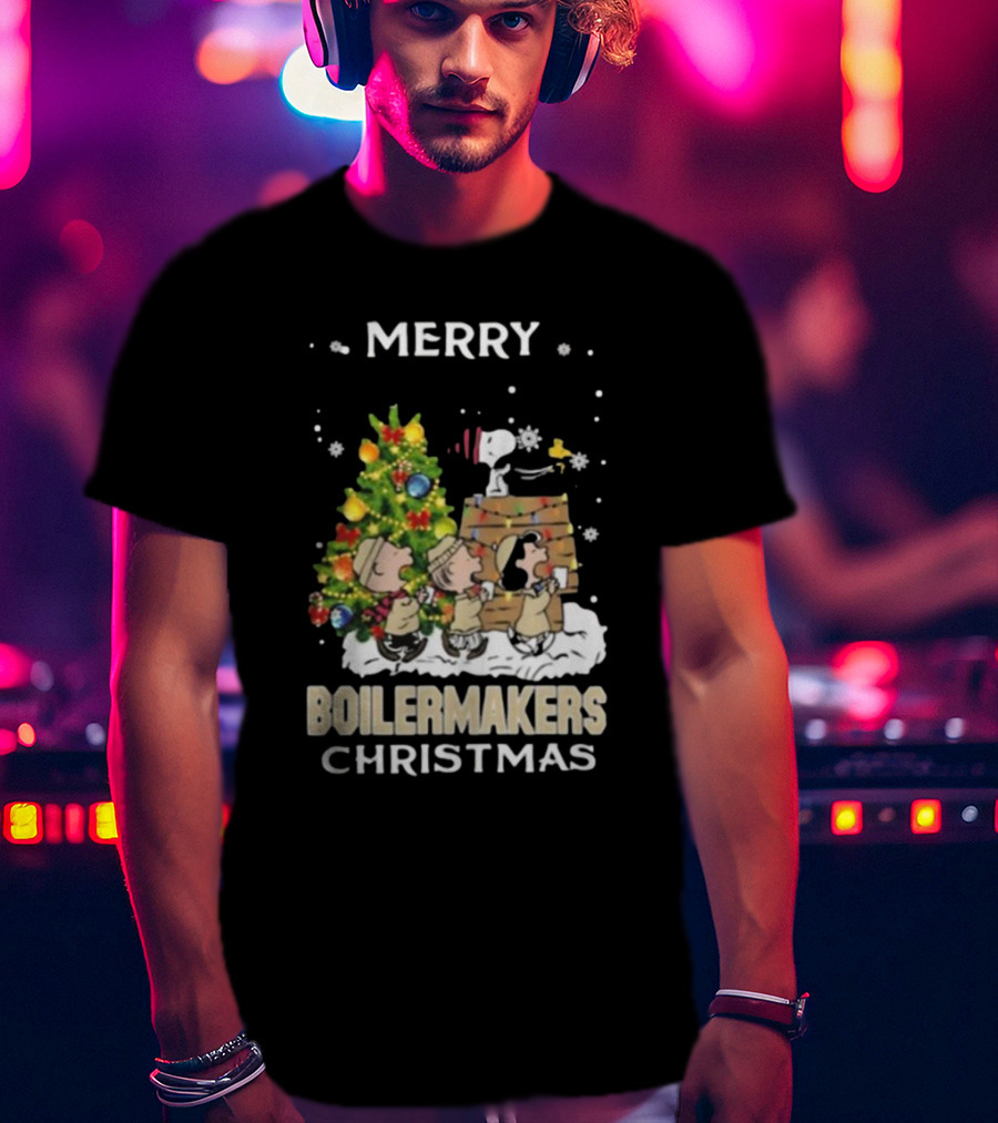 Merry Boilermakers Christmas Snoopy And Friends T-Shirt