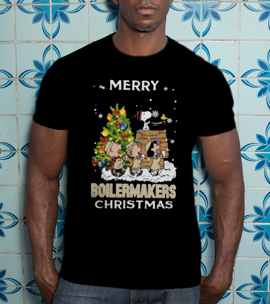 Merry Boilermakers Christmas Snoopy And Friends T-Shirt