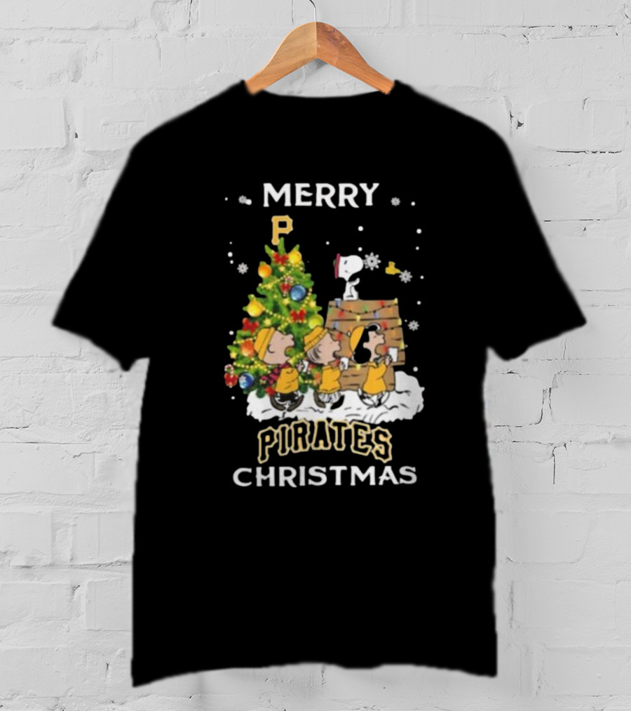 Pittsburgh Pirates X Snoopy Merry Pirates Christmas T-Shirt
