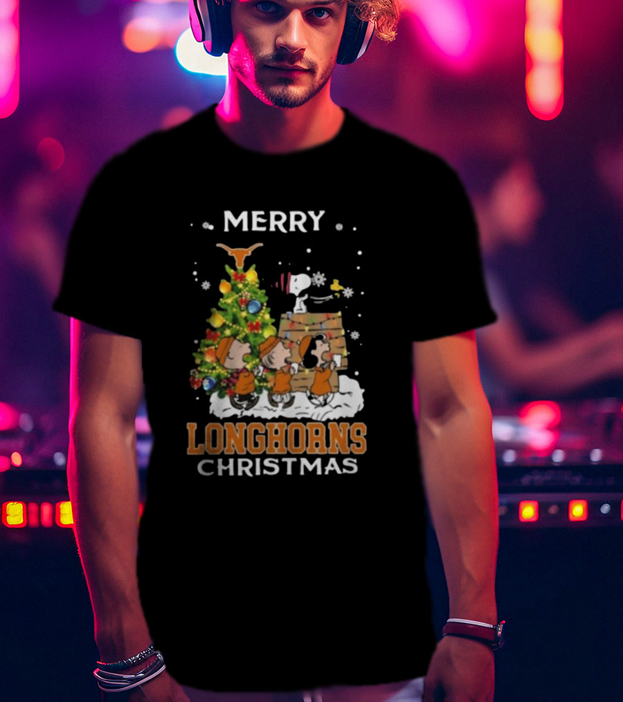 Texas Longhorns Snoopy Christmas T-Shirt
