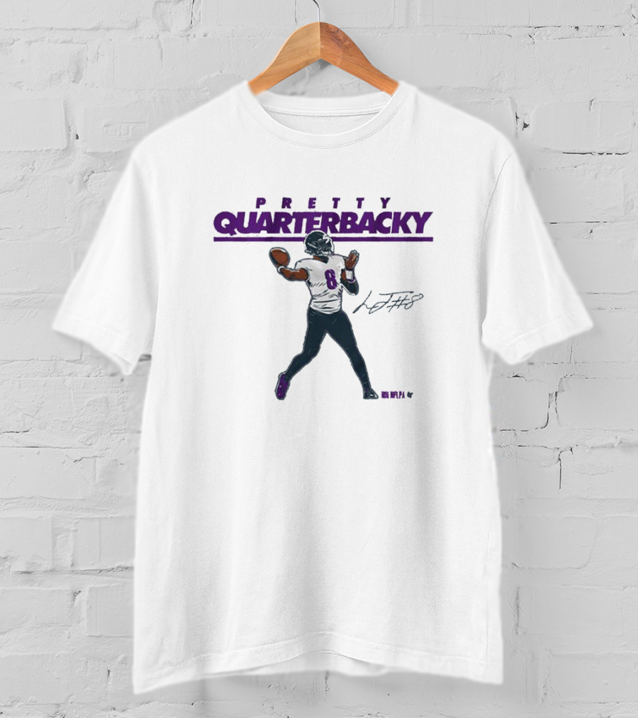 Pretty Quarterbacky Lamar Jackson NFLPA Signature T-Shirt