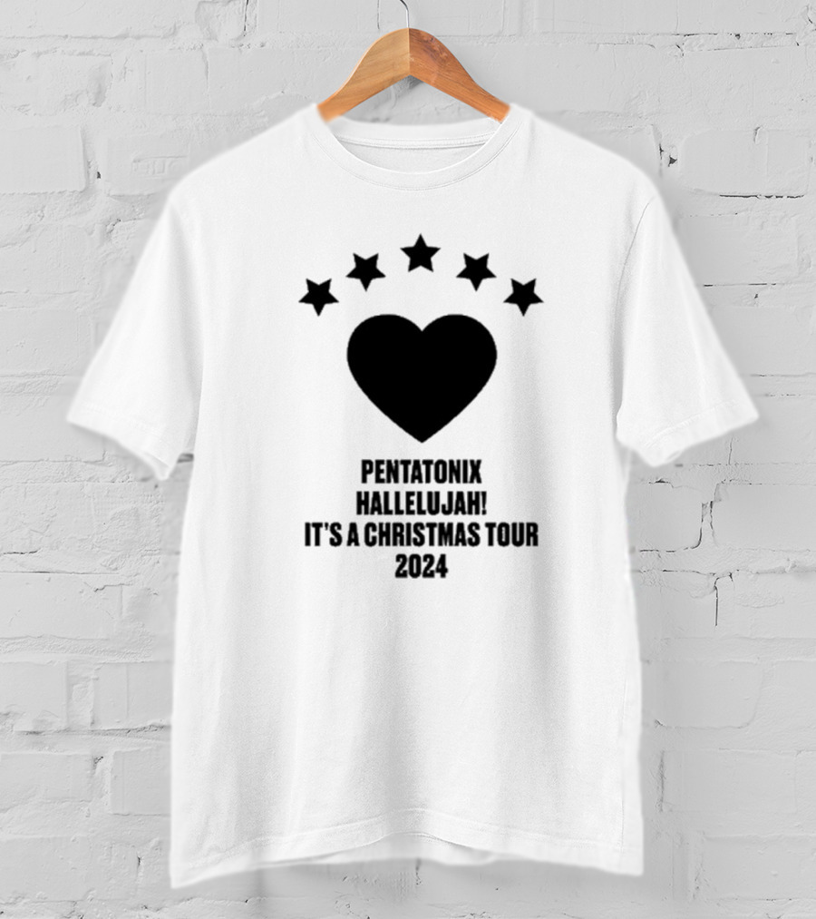 Pentatonix Hallelujah Heart Stars It's A Christmas Tour T-Shirt