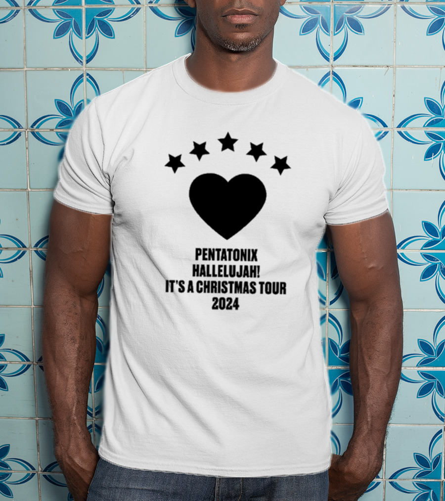 Pentatonix Hallelujah Heart Stars It's A Christmas Tour T-Shirt