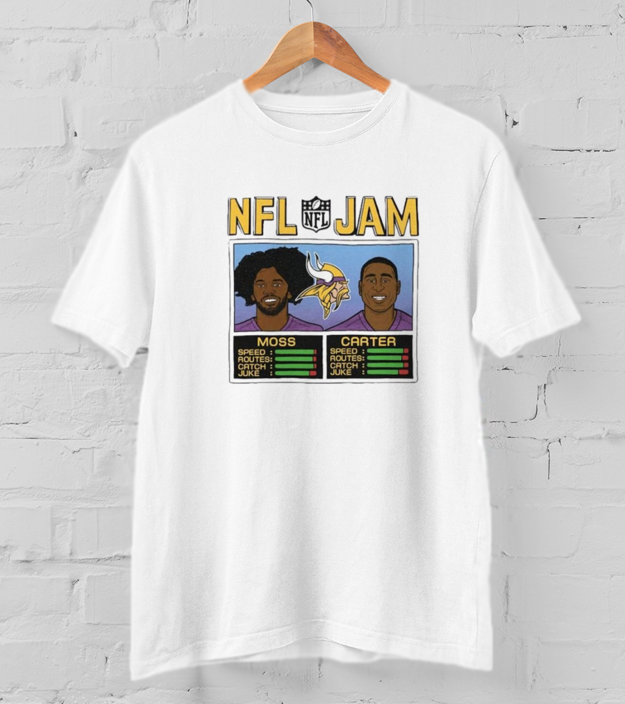 NFL Jam Randy Moss Cris Carter Minnesota Vikings Legend Duo T-Shirt