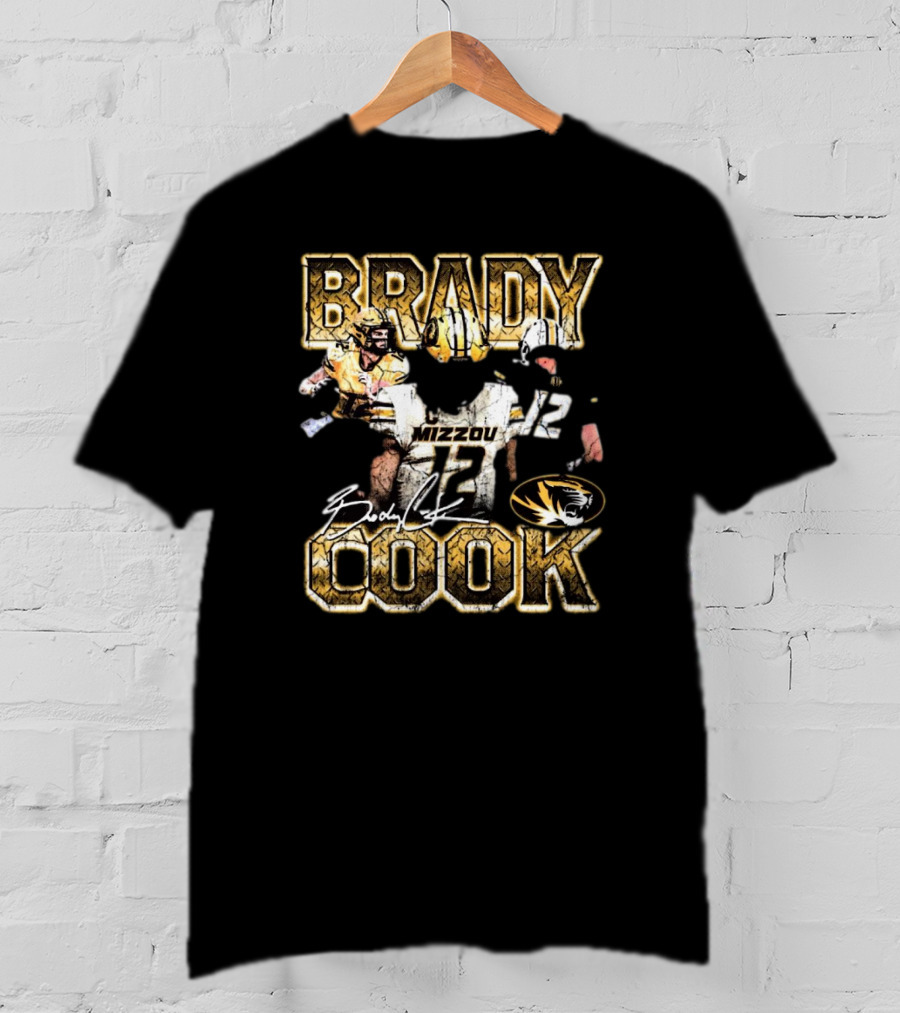 Brady Cook Mizzou Missouri Tigers 90s Signature Stadium Football Tiger T-Shirt