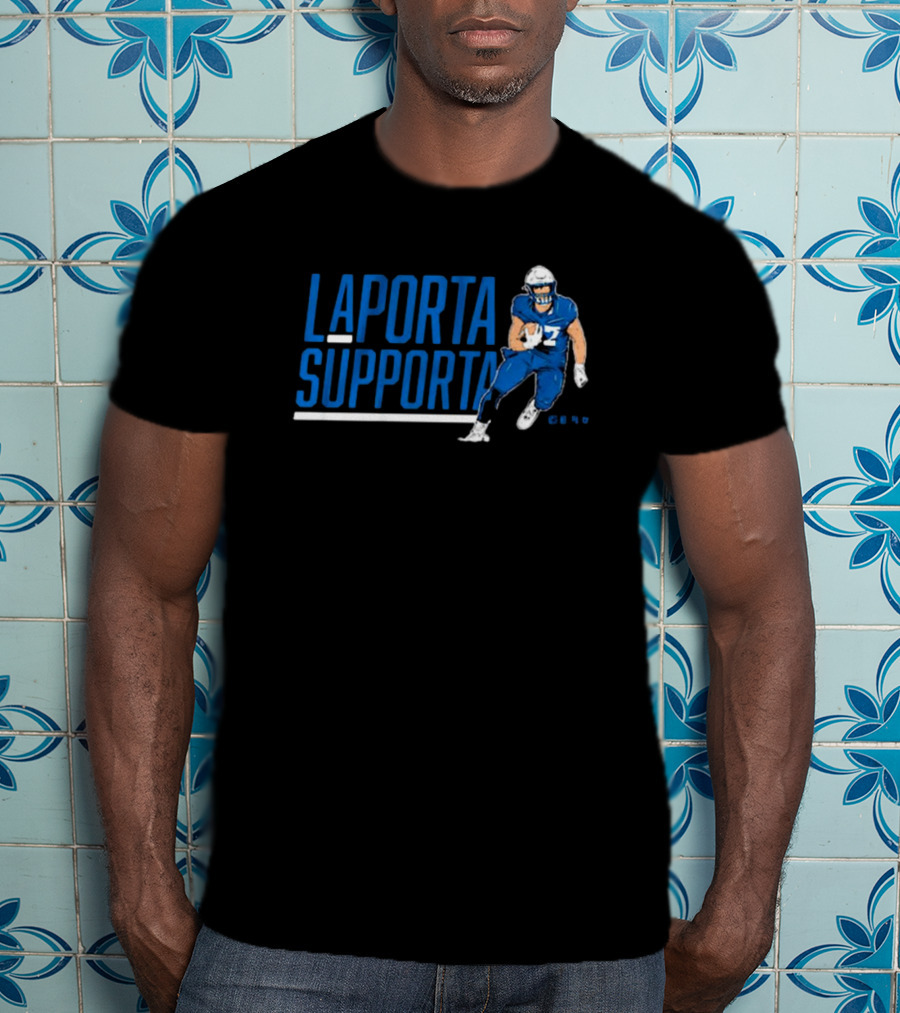 Sam LaPorta Supporta Detroit Lions NFL Football Player T-Shirt