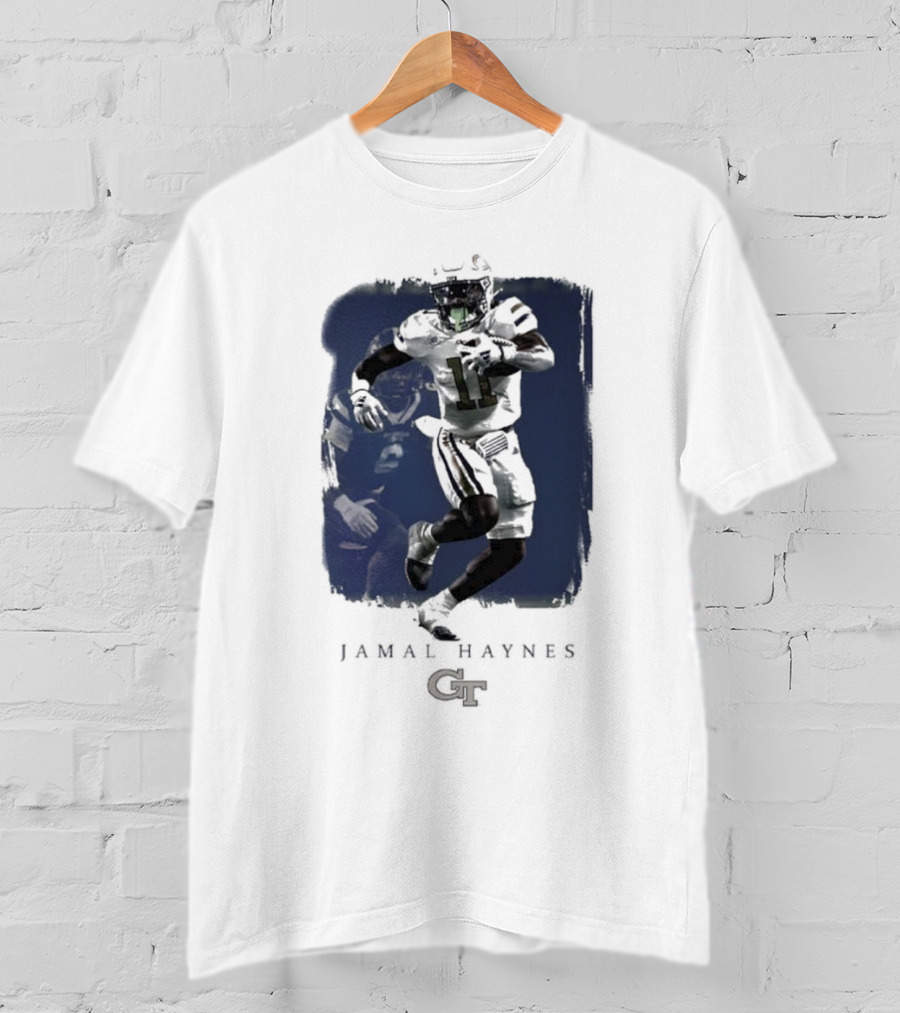 Jamal Haynes 11 Georgia Tech GT Yellow Jackets Football Spotlight T-Shirt