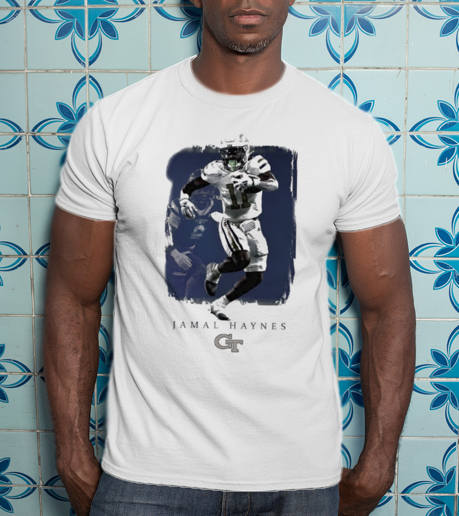Jamal Haynes 11 Georgia Tech GT Yellow Jackets Football Spotlight T-Shirt